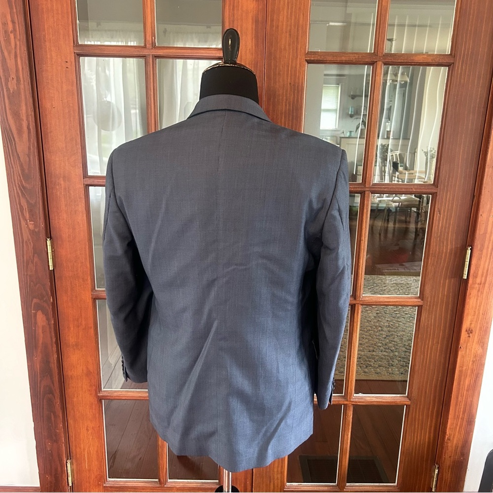 Albert Nipon Jacket Adult 40r Solid Gray Single B… - image 6